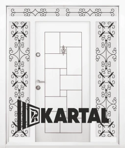 Двукрила Врата Модел Kartal T 100 цвят Бял