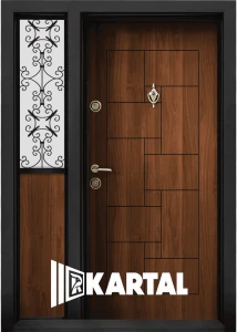 Еднокрила Врата Модел Kartal T 100 цвят Златен Дъб