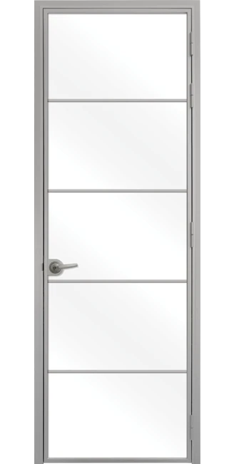 Стъклена интериорна врата Lusso L-6 Сив Мат